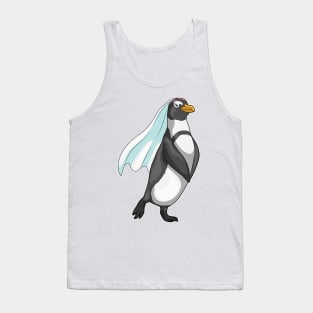 Penguin Bride Veil Wedding Tank Top